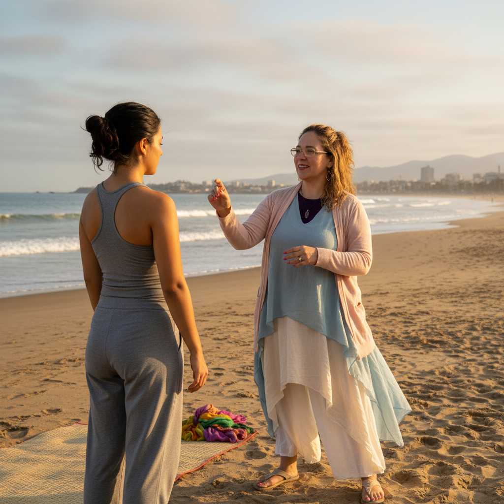 Danza terapéutica en la playa